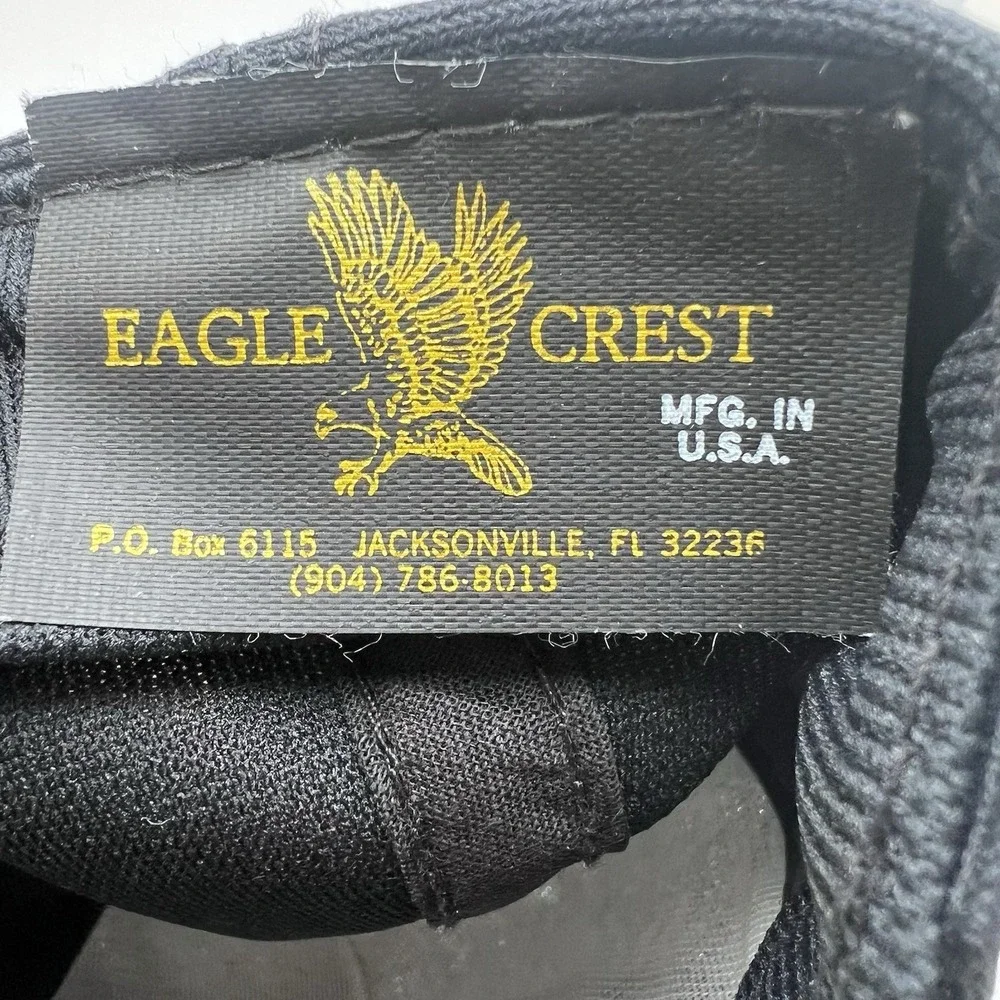 Vintage US Army Eagle Crest‎ Snapback Hat Cap Patch USA Military Black